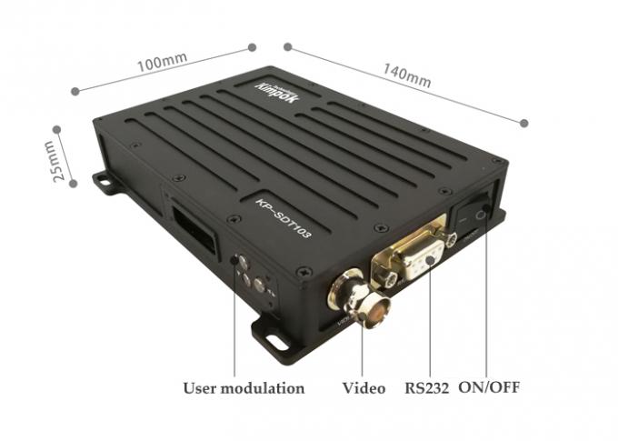 la transmisión de datos video 3W RF del vínculo del UAV de los 60km hizo salir al transmisor inalámbrico ligero de COFDM